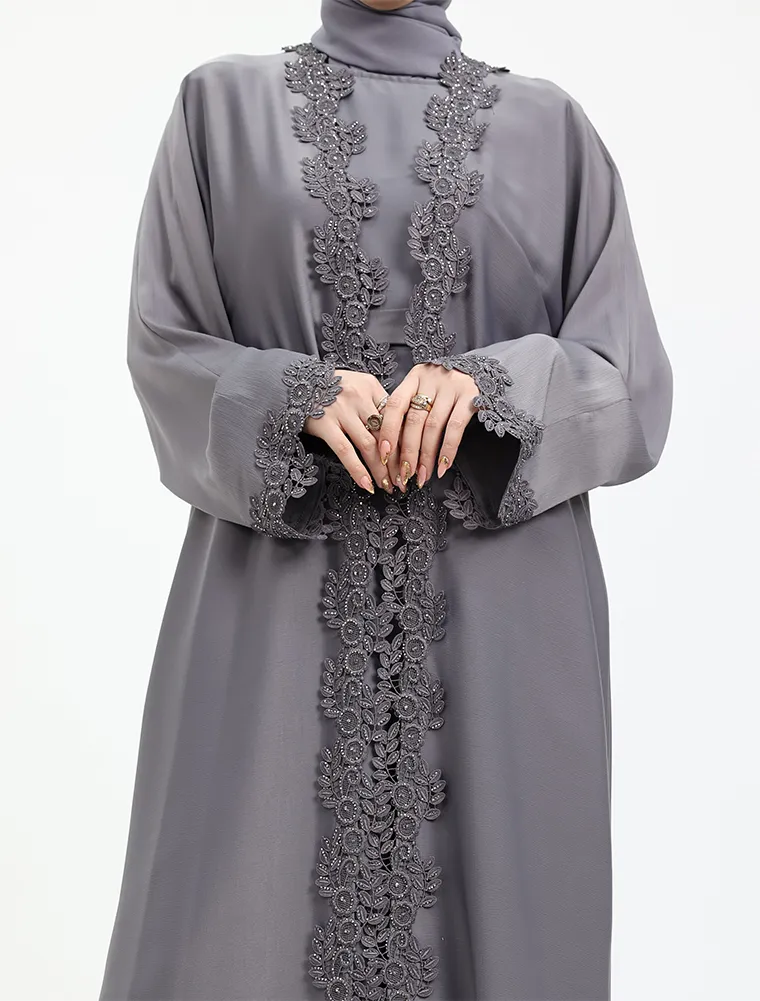 Grey 2 Piece Amara Abaya